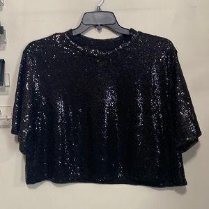 Sequin Crop Top